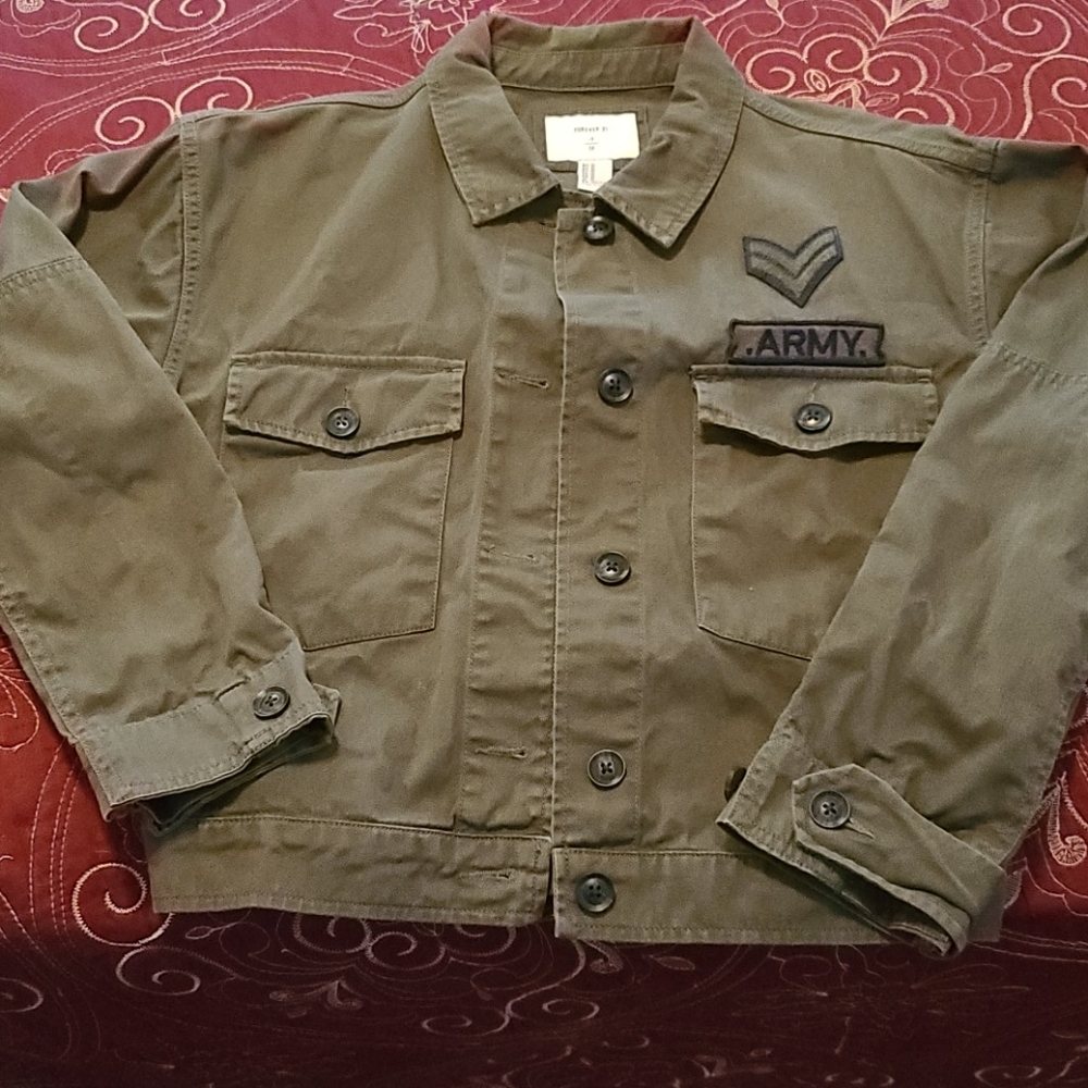Forever 21 Army Bomber Jacket